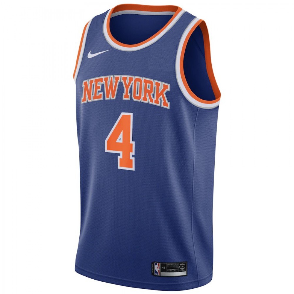 Men's New York Knicks Derrick Rose #4 Blue 2020/21 Swingman Jersey - Icon Edition-Pro Kit Vault | Brand New 26/27 Sports Jerseys